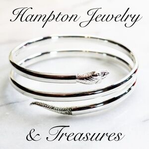 🆕 Sterling Silver Snake Wraparound Bracelet